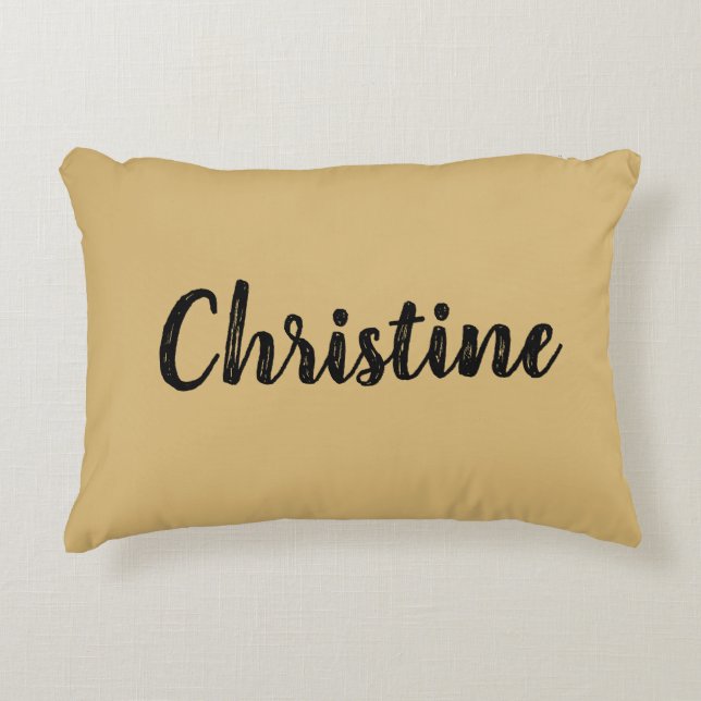 Solid Colour Name Template Accent Pillow (Front)