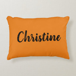 Solid Colour Name Template Accent Pillow