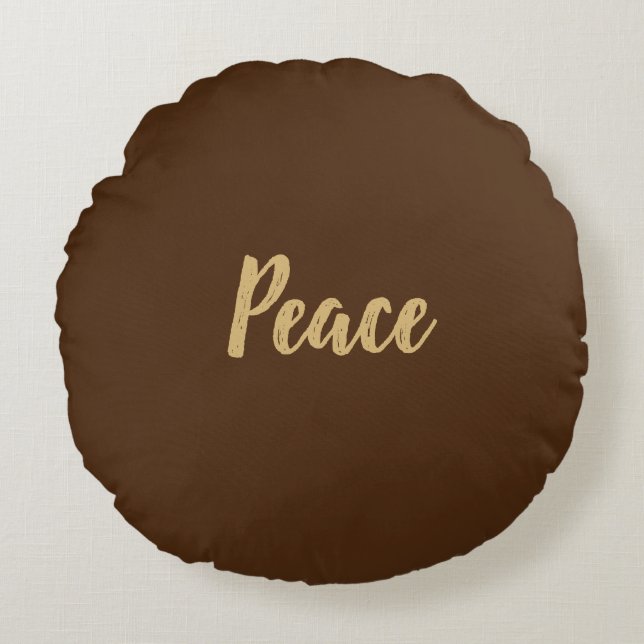 Solid Colour Name Template Round Pillow (Front)