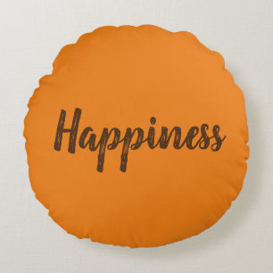 Solid Colour Name Template Round Pillow