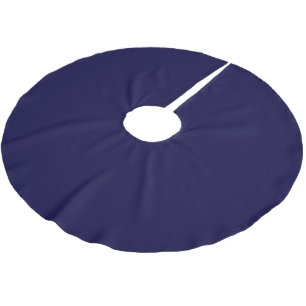 Solid Colour: Navy Blue Brushed Polyester Tree Skirt