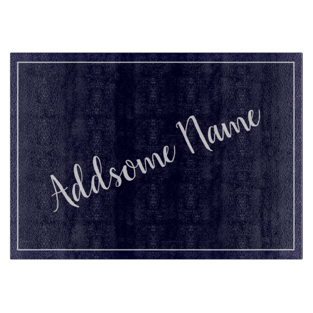 Solid colour Navy Blue Kitchen Cutting Board (Front)