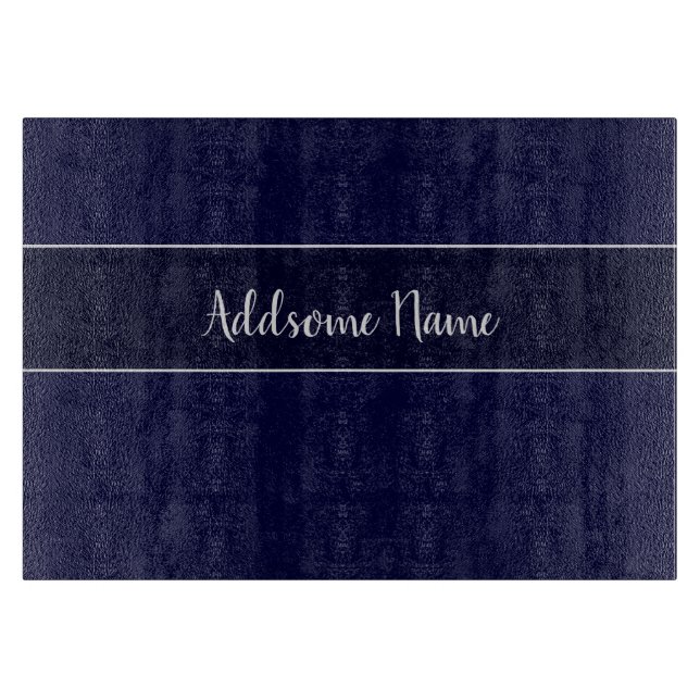 Solid colour Navy Blue Kitchen Cutting Board (Front)