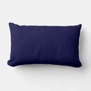 Solid Colour: Navy Blue Lumbar Pillow