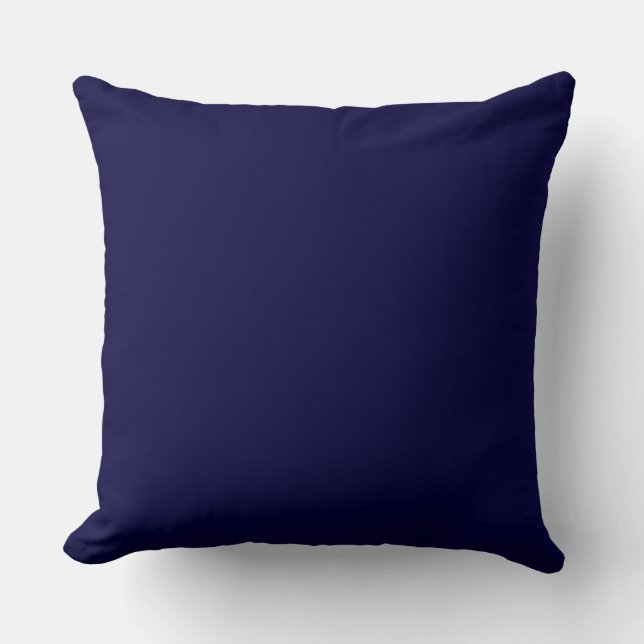 Solid Colour: Navy Blue Throw Pillow (Front)