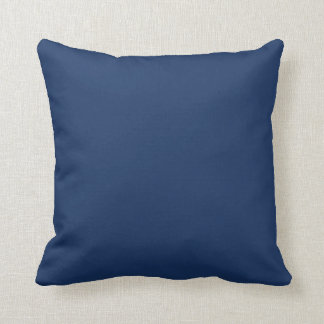 Solid colour navy blueberry blue throw pillow