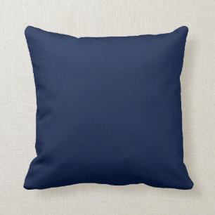 Solid colour navy night blue throw pillow