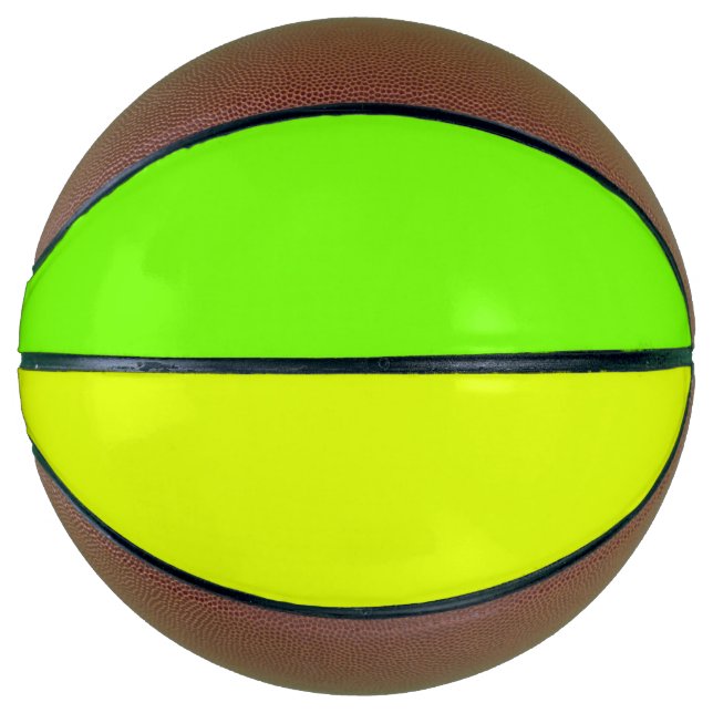 solid colour neon  yellow and green basketball (Front)