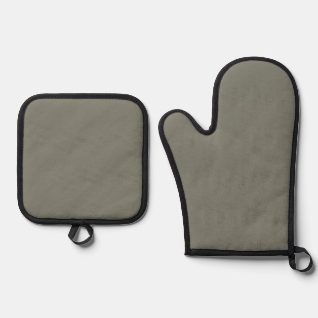 Solid Colour Neutral Green Undertone 2026 COTY  Oven Mitt & Pot Holder Set (Front)