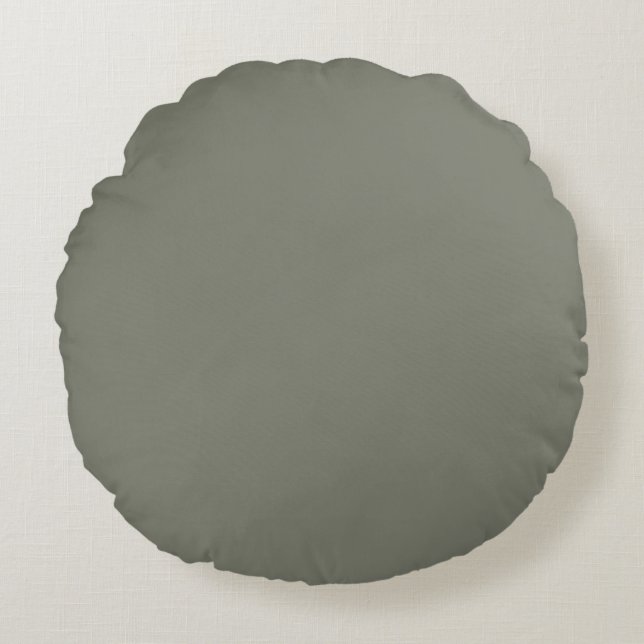Solid Colour Neutral Green Undertone 2026 COTY  Round Pillow (Front)