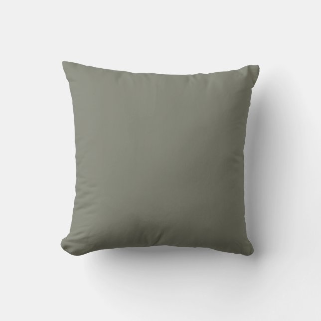 Solid Colour Neutral Green Undertone 2026 COTY  Throw Pillow (Front)