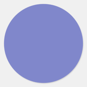 Solid Colour of Pure Purple Violet Template Classic Round Sticker