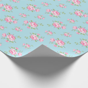 Solid Colour of Rose Floral Pattern Only Wrapping  Wrapping Paper