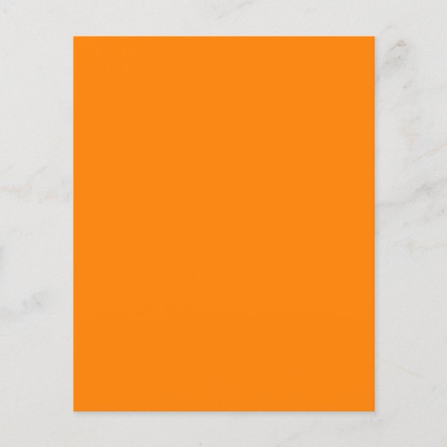 Solid Colour Orange Modern Minimalist Blank (Front)