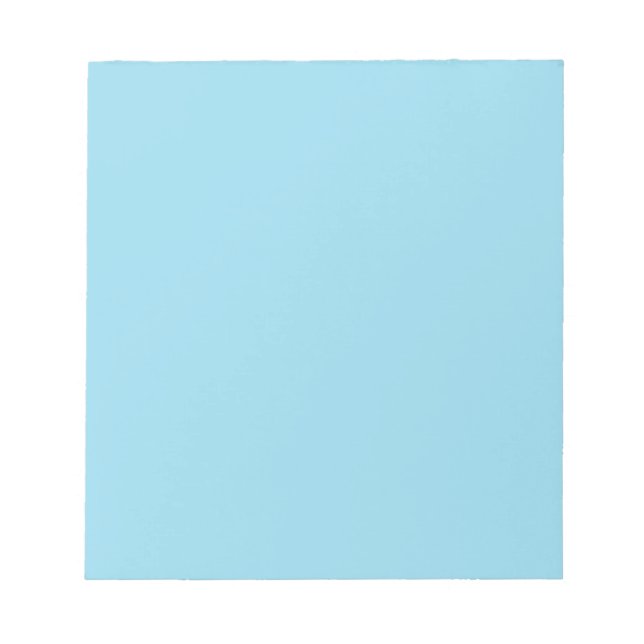Solid Colour Pastel Blue Notepad (Front)