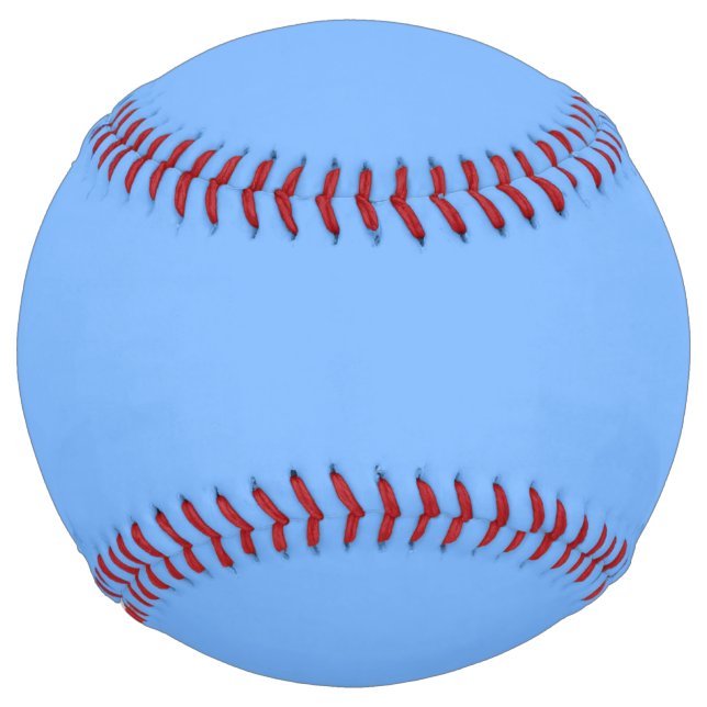 Solid colour plain aero sky blue softball (Front)
