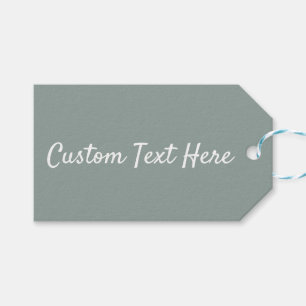 Solid colour plain agave green blue gift tags