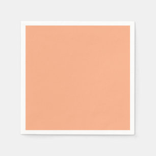 Solid colour plain apricot pastel orange napkin