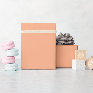Solid colour plain apricot pastel orange wrapping paper
