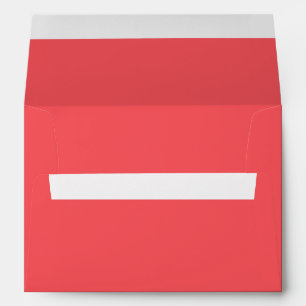 Solid colour plain bright coral envelope
