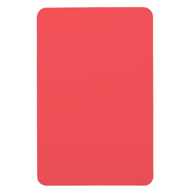 Solid colour plain bright coral magnet (Vertical)