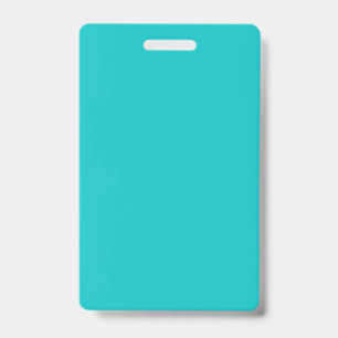 Solid colour plain bright turquoise badge