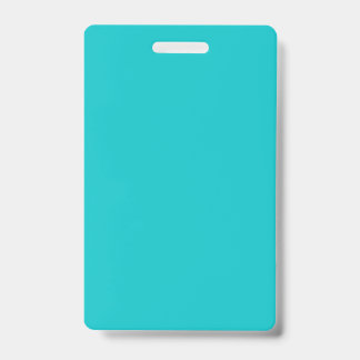 Solid colour plain bright turquoise badge