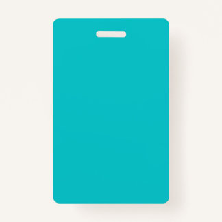 Solid colour plain bright turquoise badge