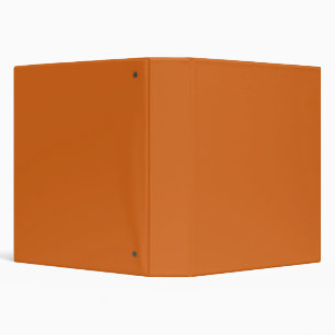 Solid colour plain burnt orange cinnamon binder