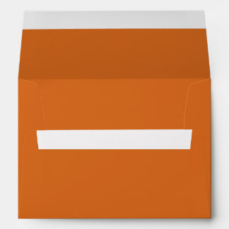 Solid colour plain burnt orange cinnamon envelope