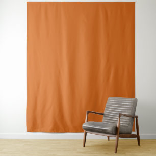 Solid colour plain burnt orange cinnamon tapestry