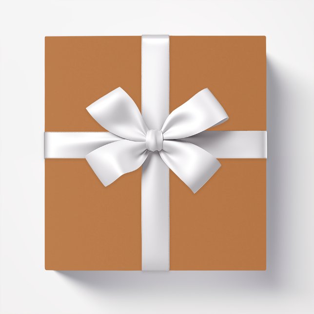 Solid colour plain burnt orange cinnamon wrapping paper (Creator Uploaded)