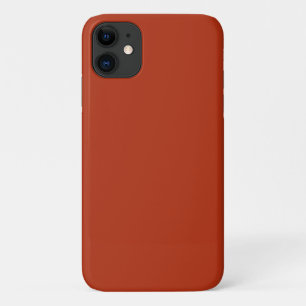 Solid colour plain burnt orange red iPhone 11 case