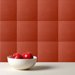 Solid colour plain burnt orange red tile