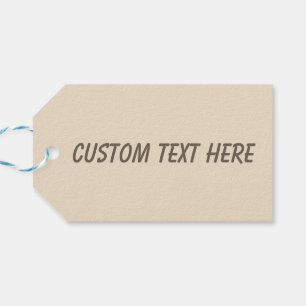 Solid colour plain Champagne beige Gift Tags