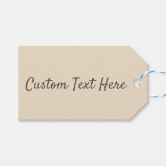 Solid colour plain Champagne beige Gift Tags