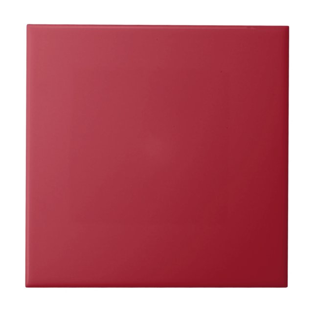 Solid colour plain Christmas red Tile (Front)