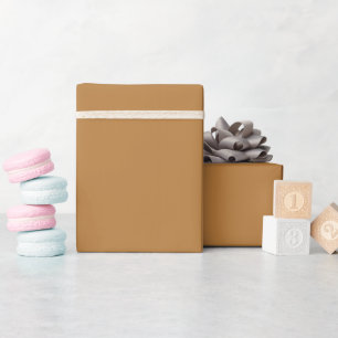 Solid colour plain copper brown Holiday Cookies  Wrapping Paper