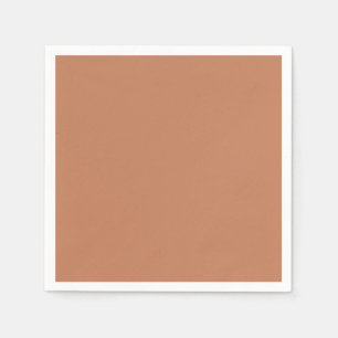 Solid colour plain Copper brown Napkin