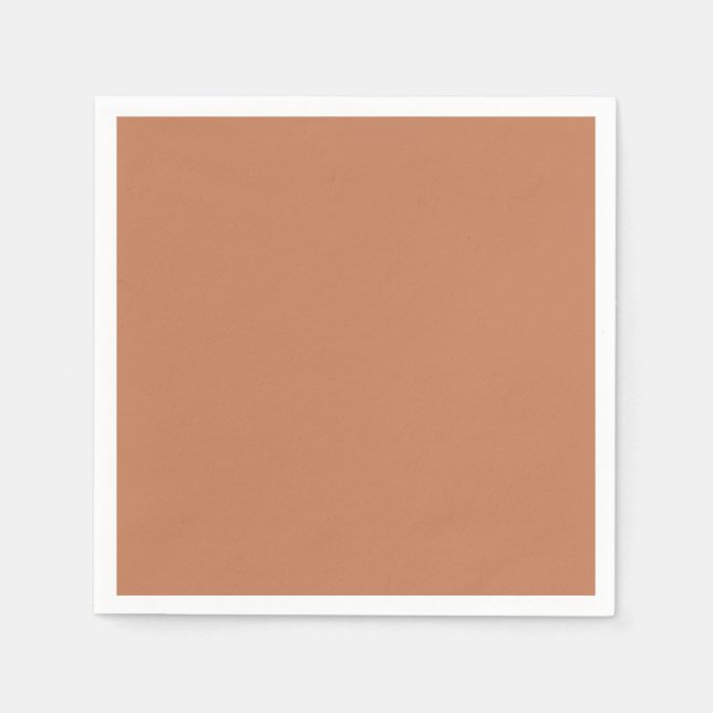 Solid colour plain Copper brown Napkin (Front)