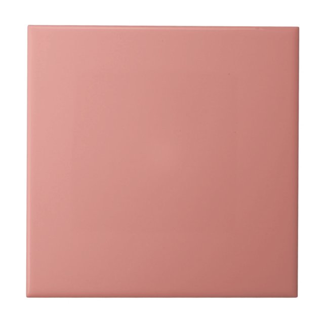 Solid colour plain Coral Haze Tile (Front)