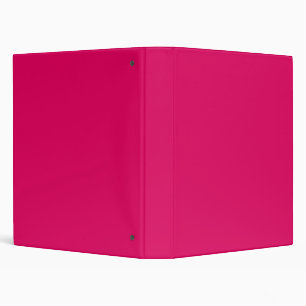 Solid colour plain dark bright pink binder