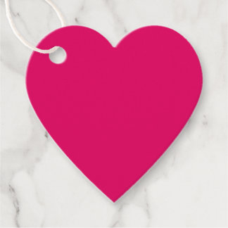 Solid colour plain dark bright pink favour tags