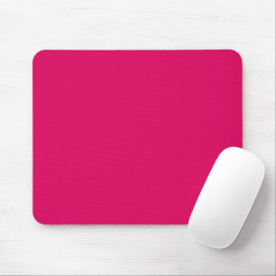 Solid colour plain dark bright pink mouse pad