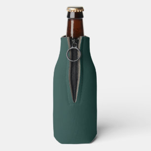 Solid colour plain dark emerald green bottle cooler