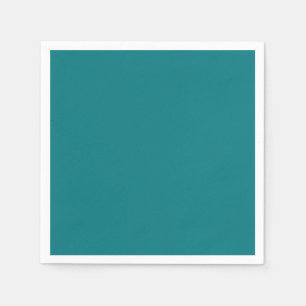 Solid colour plain Deep Aqua teal Napkin