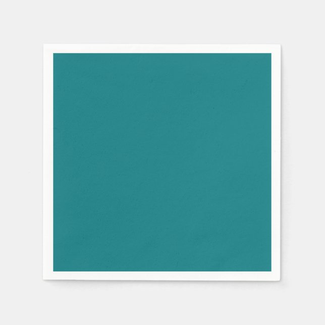  Solid colour plain Deep Aqua teal Napkin (Front)