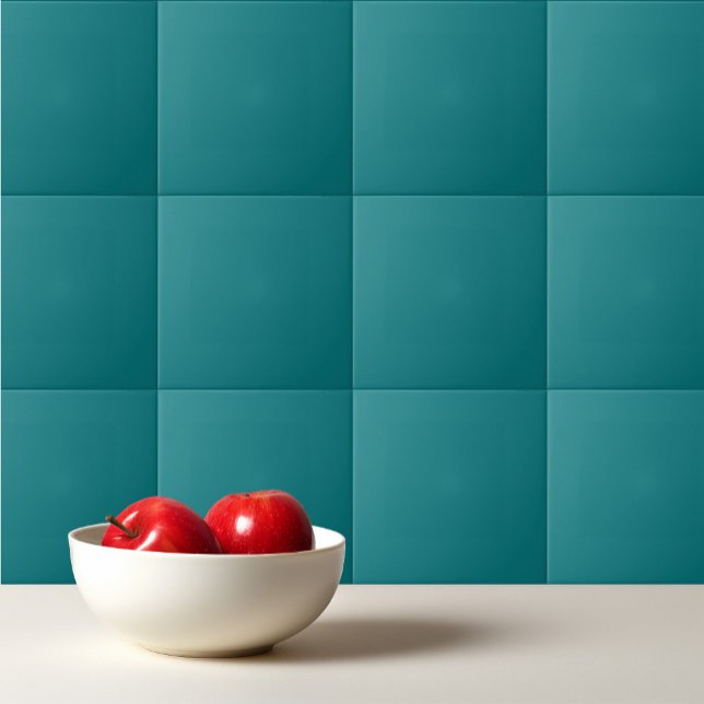  Solid colour plain Deep Aqua teal Tile (Creator Uploaded)