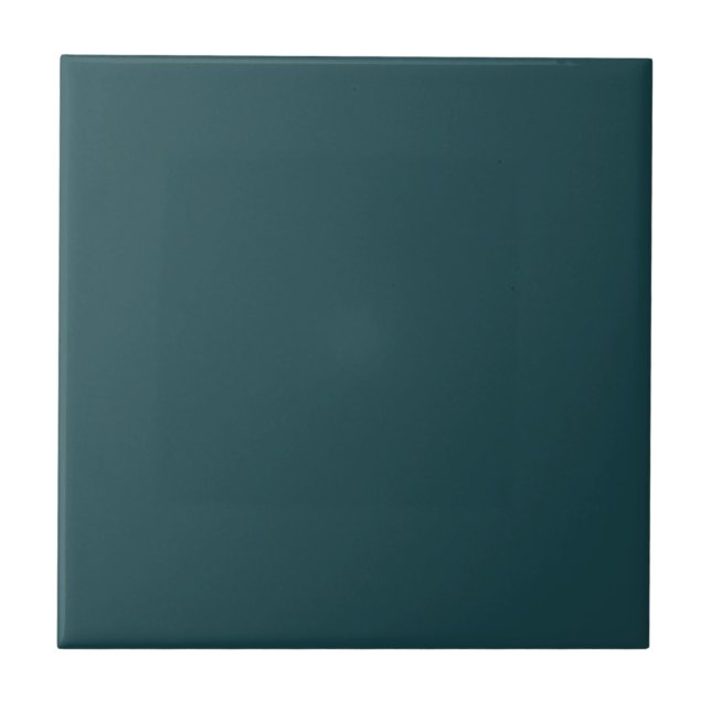 Solid colour plain Deep Teal Tile (Front)