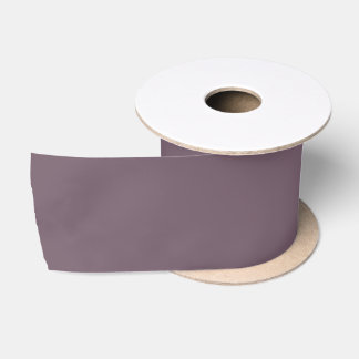 Solid colour plain dusky dark plum purple satin ribbon